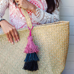 Layered raffia tassel