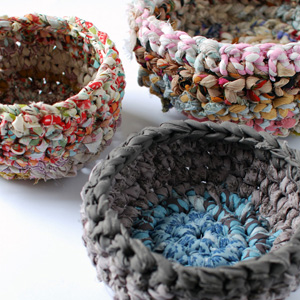 Crochet Fabric baskets