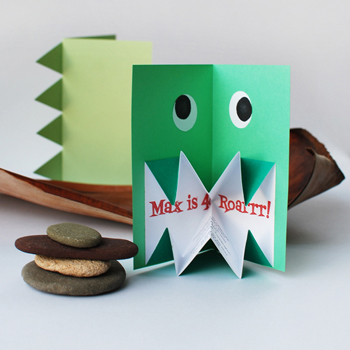 POP UP DINOSAUR INVITES