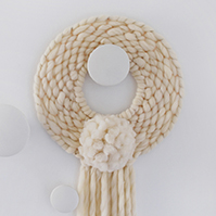 Woven wool wreath