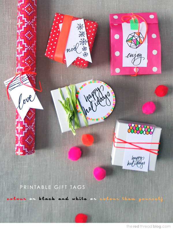 the red thread printable tags