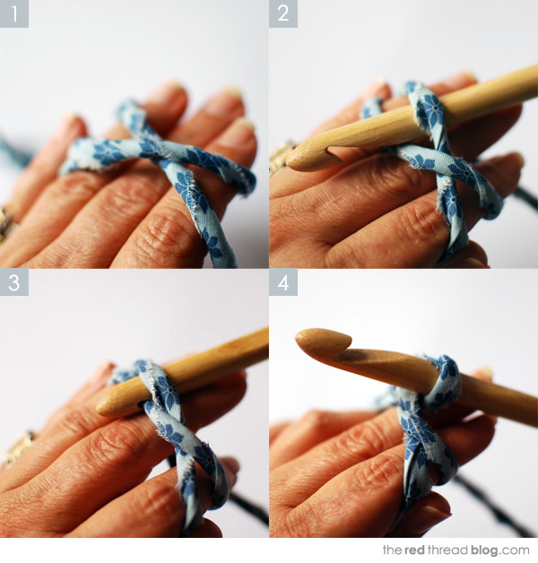 the red thread fabric crochet tutorial 1