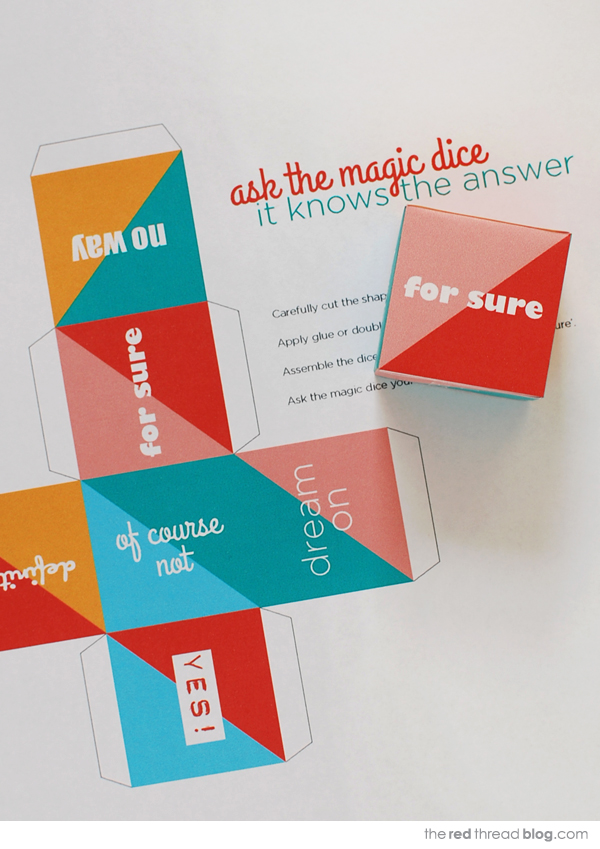 the red thread magic dice printable