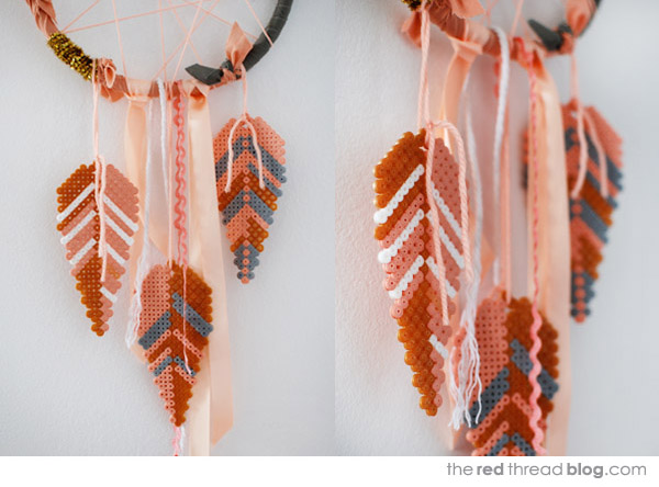 How to make Dreamcatcher with colorful beads - DIY wire jewelry 52 