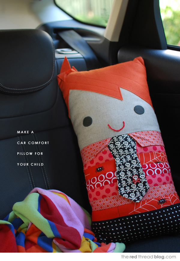 sew a car comfort pillow tutorial - the red thread