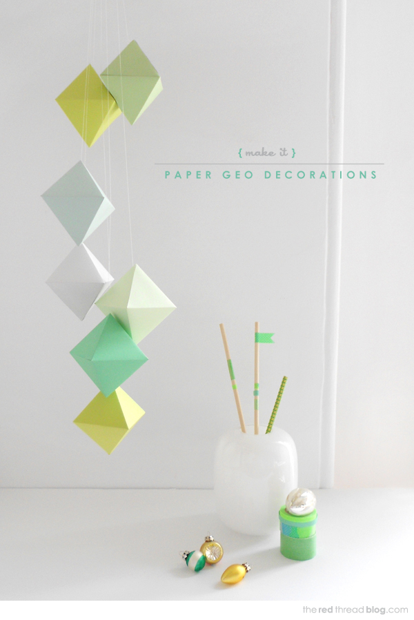 the red thread paper geo decorations