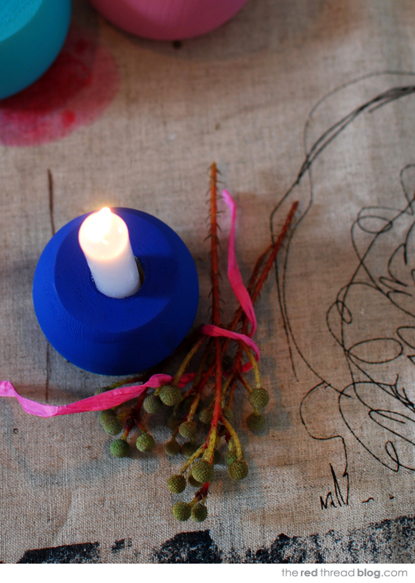 easy candle holder tutorial - the red thread