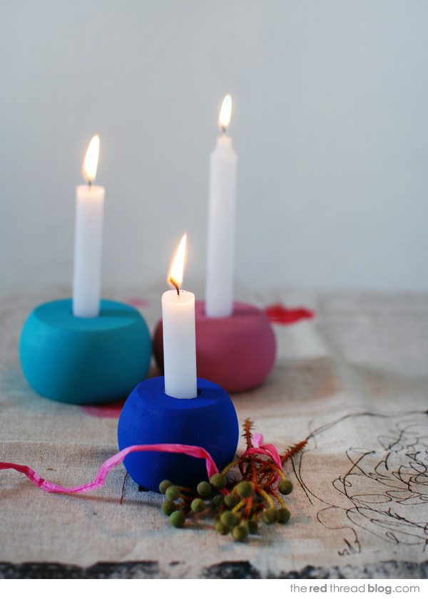 easy candle holders tutorial - the red thread