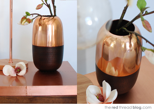 Freedom copper vase via the red thread