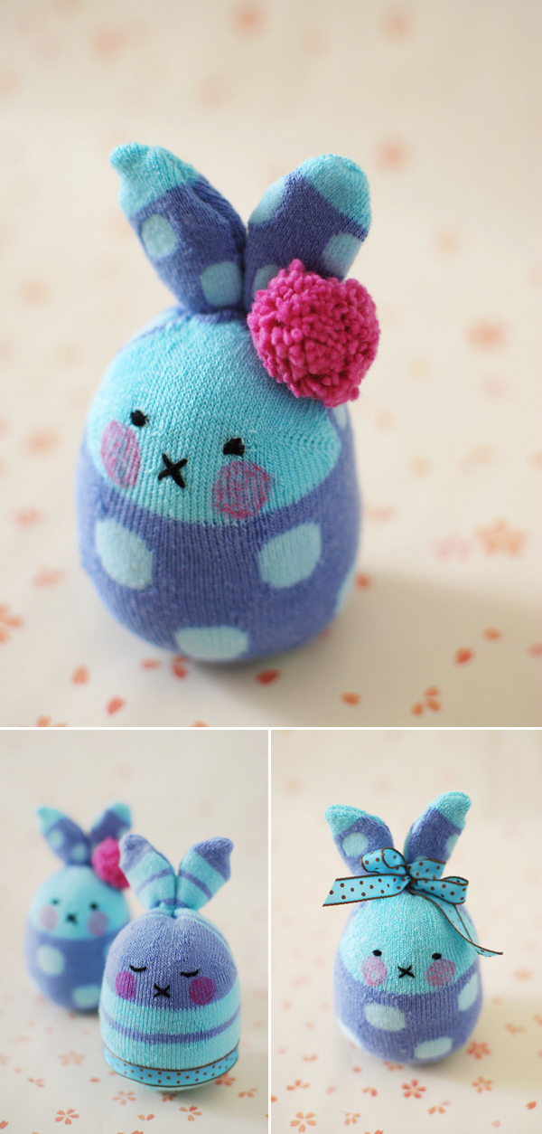 How to make a sock bunny. 