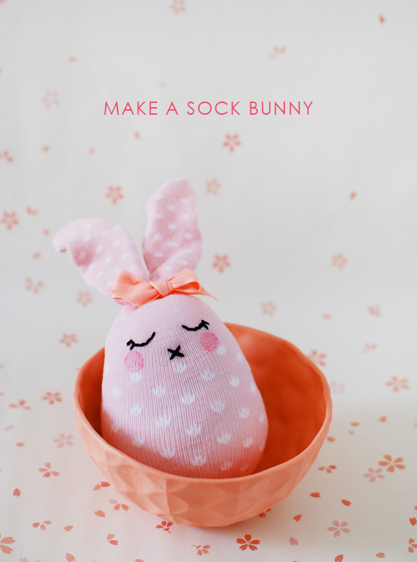 How to make a sock bunny. So cute!