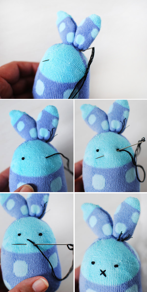 How to make a sock bunny. 