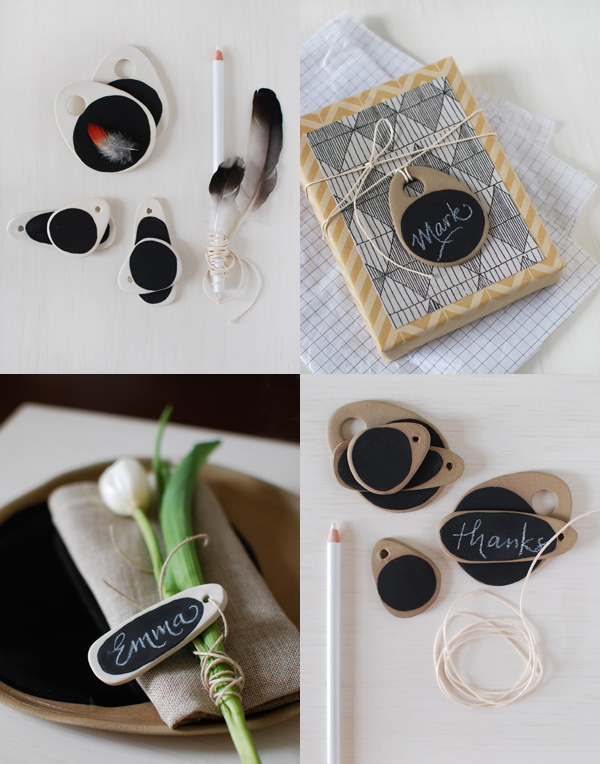 Kim Wallace Chalkboard Tags via the red thread