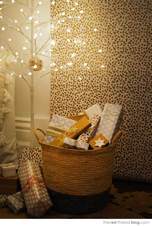 Pastel, white and gold Christmas - the red thread blog. Styling and photography: Lisa Tilse