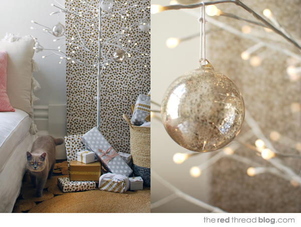 Pastel, white and gold Christmas - the red thread blog. Styling and photography: Lisa Tilse