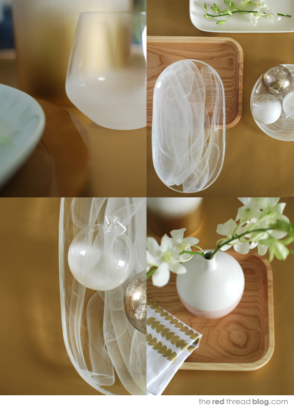 Pastel, white and gold Christmas - the red thread blog. Styling and photography: Lisa Tilse