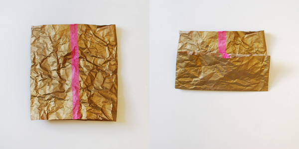 How to make gorgeous gold paper storage sacks :: tutorial on theredthreadblog.com