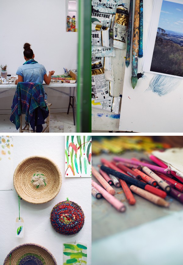Michelle Morcos of Tiny Trappings. Studio tour via We Are Scout 