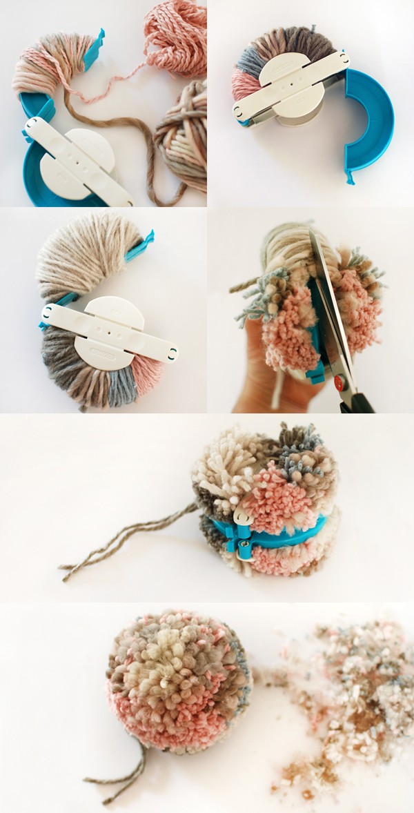 How to make a pom pom with a Clover pom pom maker - We Are Scout tutorial