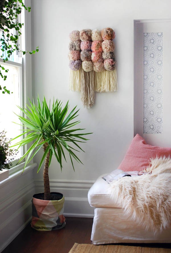 How to make a pom pom wall hanging - We Are Scout tutorial