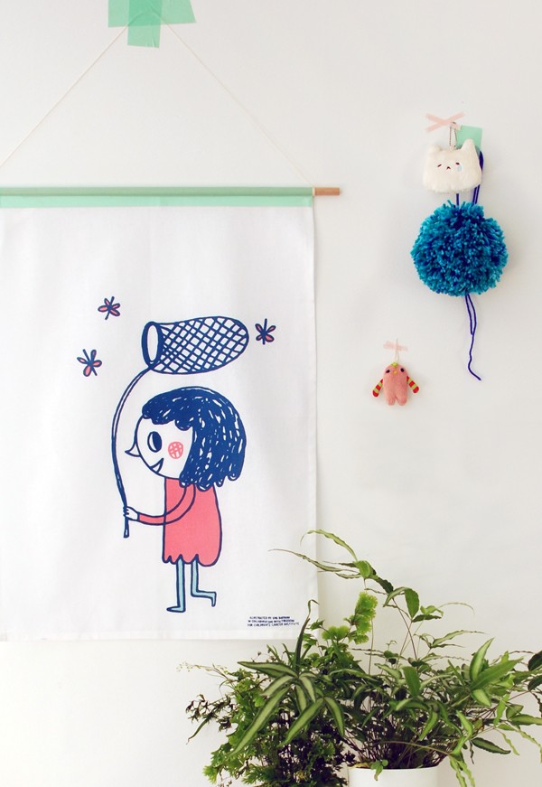 How to make wall hanging art from tea towels. Freedom x Evie Barrow for the Children's Cancer Institute - via we-are-scout.com