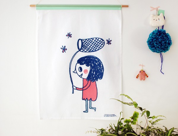 How to make wall hanging art from tea towels. Freedom x Evie Barrow for the Children's Cancer Institute - via we-are-scout.com