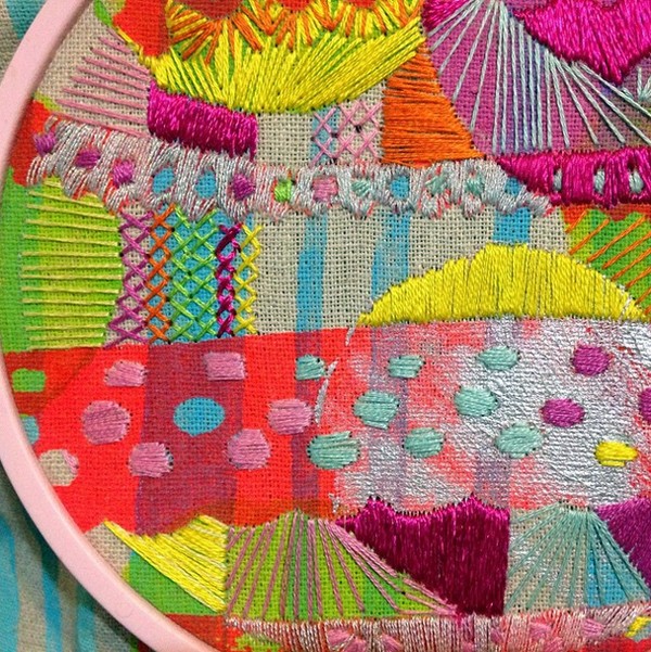 Megan Nicolson Artist - embroidered art - via we-are-scout.com