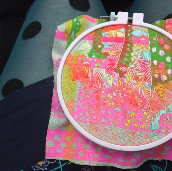 Megan Nicolson Artist - embroidered art - via we-are-scout.com