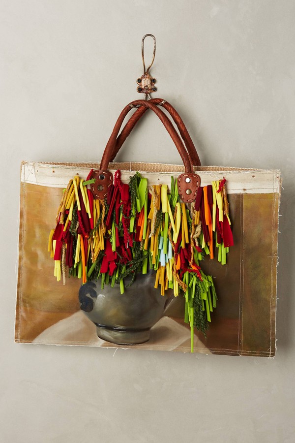 Leslie Oschmann one-of-a-kind Still Life tote bag for Anthropologie