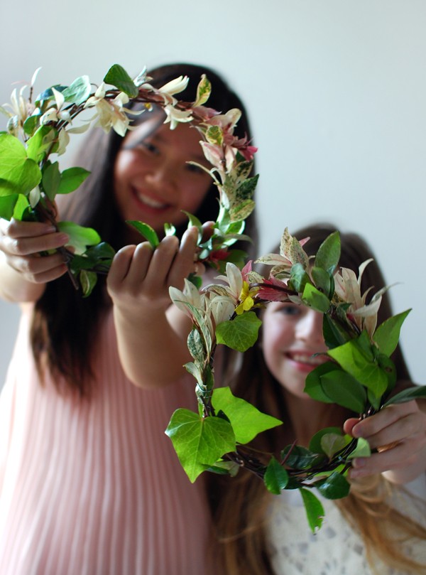 Creativity and tweens: Making Foliage Crowns