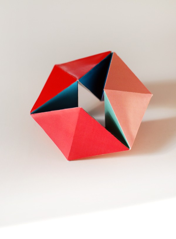 Free Printable: Make a folding paper Kaleidocycle -- via We Are Scout