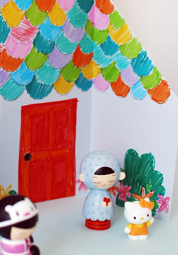 DIY origami dolls house instructions