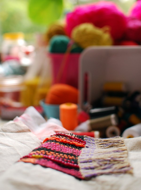 Studio of textile artist Liz Payne. Photo: Lisa Tilse for We Are Scout