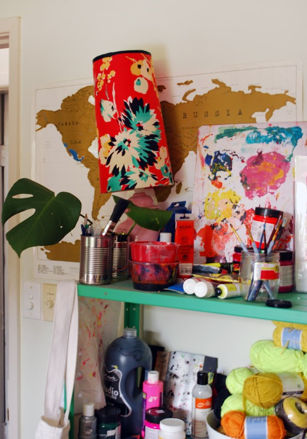 Studio of textile artist Liz Payne. Photo: Lisa Tilse for We Are Scout