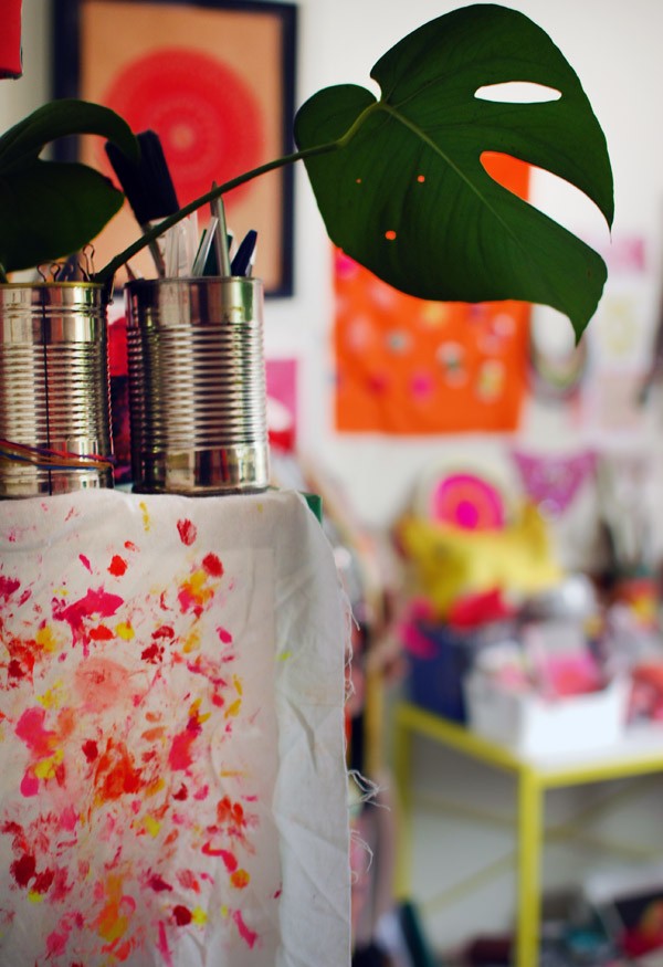 Studio of textile artist Liz Payne. Photo: Lisa Tilse for We Are Scout