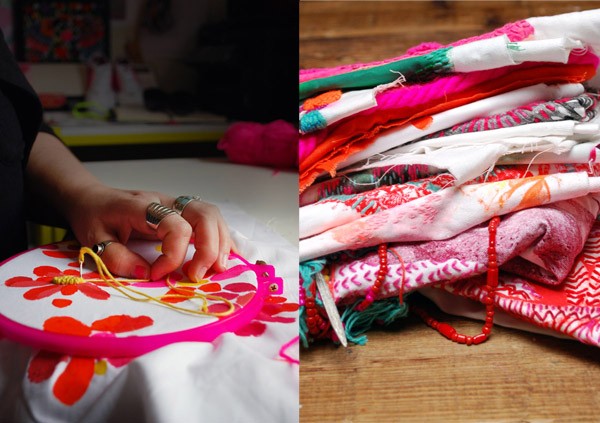 Studio of textile artist Liz Payne. Photo: Lisa Tilse for We Are Scout