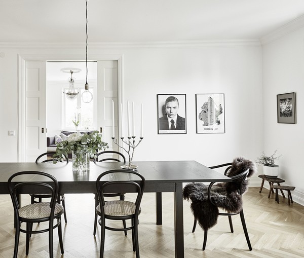 A light filled apartment in Sweden