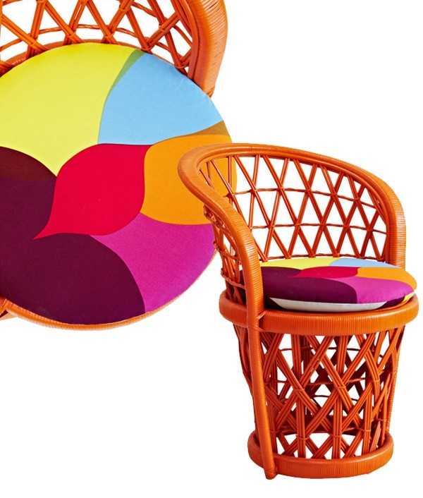 The Family Love Tree dining chair with Marimekko cushion