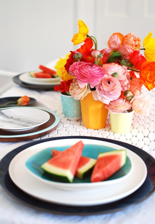 Blooming gorgeous table setting. Photography and styling by Lisa Tilse for We Are Scout.