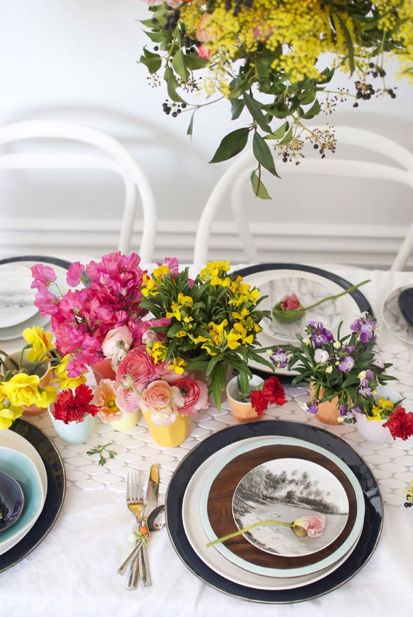 Blooming gorgeous table setting. Photography and styling by Lisa Tilse for We Are Scout.