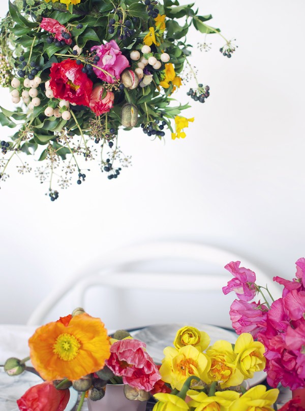 Make a hanging garden centrepiece for your table. Photography and styling by Lisa Tilse for We Are Scout.