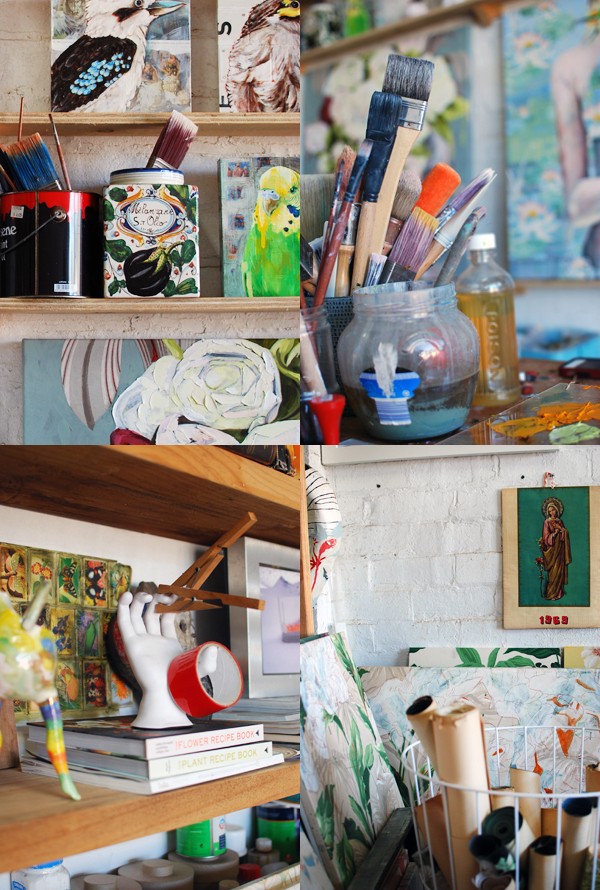 Studio of Australian artist Jessica Watts. Photo by Lisa Tilse for We Are Scout.