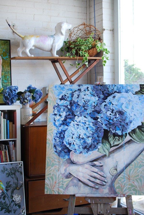 Studio of Australian artist Jessica Watts. Photo by Lisa Tilse for We Are Scout.