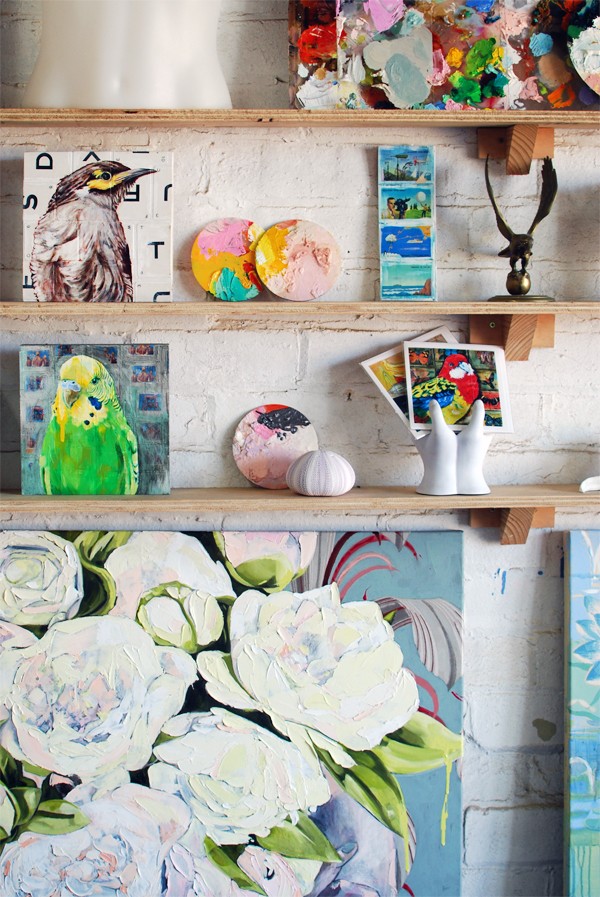 Studio of Australian artist Jessica Watts. Photo by Lisa Tilse for We Are Scout.