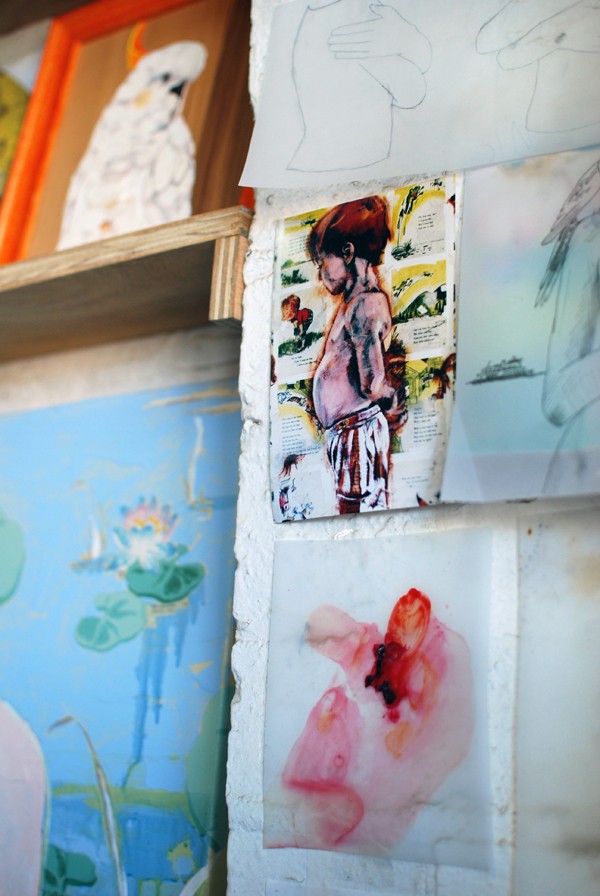 Studio of Australian artist Jessica Watts. Photo by Lisa Tilse for We Are Scout.