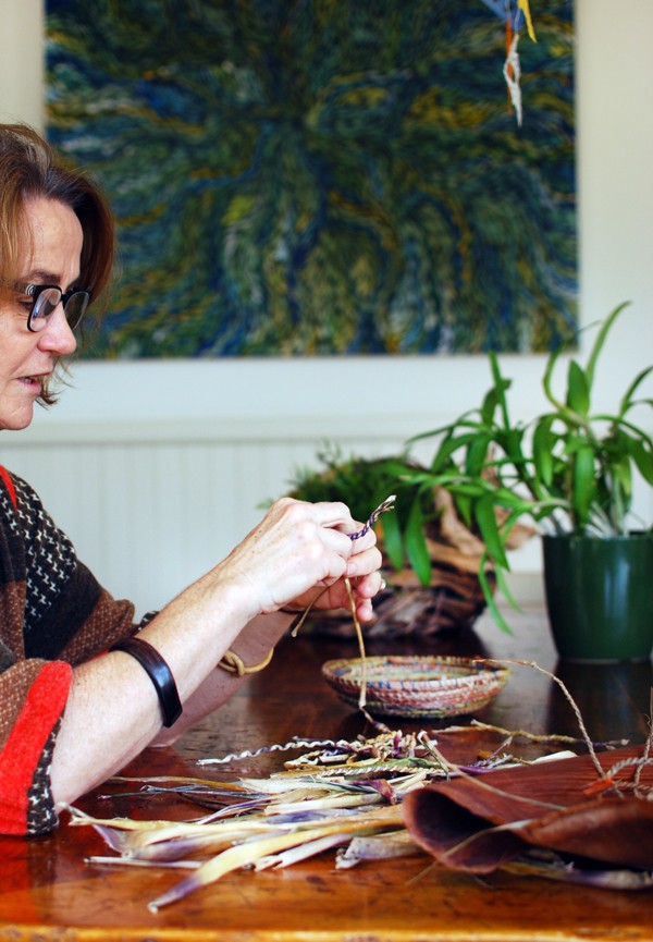 Fiber artist Nicole Robins in her Sydney studio - photo Lisa Tilse