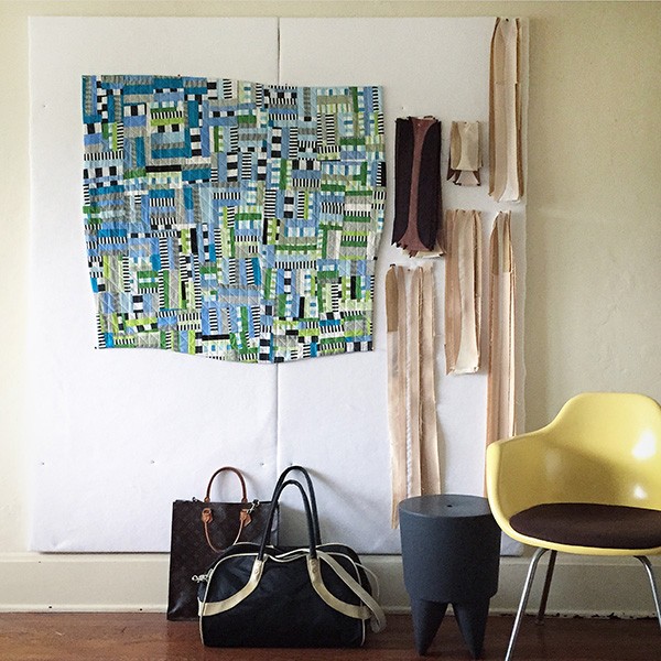 Quilt artist Drew Steinbrech's studio