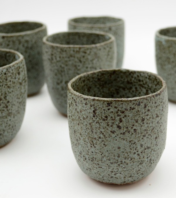 Susan Samonini stoneware turquiose cups