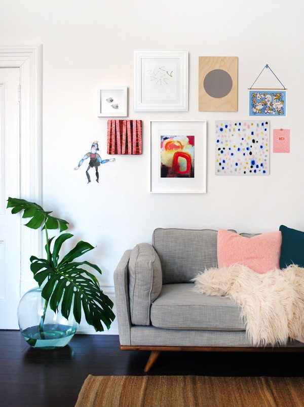 Gallery Wall - Etsy affordable art - Photo: Lisa Tilse for We Are Scout