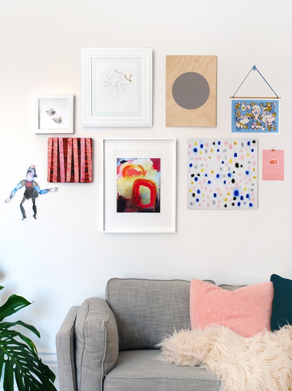 Gallery Wall - Etsy affordable art - Photo: Lisa Tilse for We Are Scout